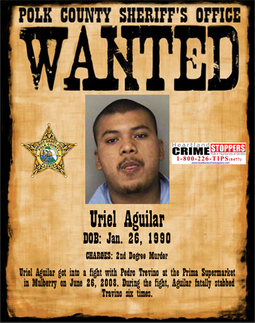 Uriel Aguilar - WANTED POSTER
